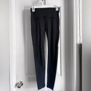 Lululemon Black Leggings Run Geometric Pattern